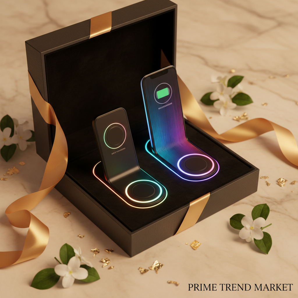 4-in-1 RGB Magnetic Wireless Charging Station | Fast Charge Phone, Watch & Earbuds with Atmosphere Light — Prime Trend Market