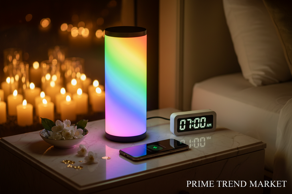 3-in-1 RGB APP-Controlled Night Light | 15W Wireless Charger & Smart Alarm Clock — Prime Trend Market