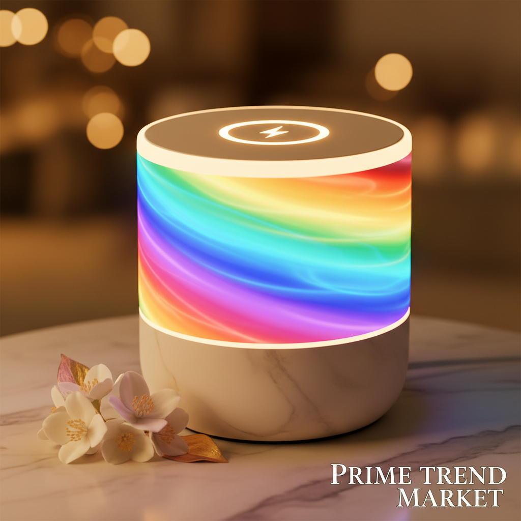 3-in-1 RGB APP-Controlled Night Light | 15W Wireless Charger & Smart Alarm Clock — Prime Trend Market