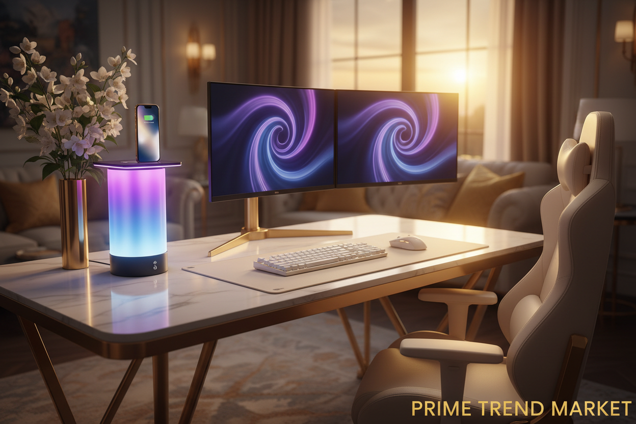 3-in-1 RGB APP-Controlled Night Light | 15W Wireless Charger & Smart Alarm Clock — Prime Trend Market