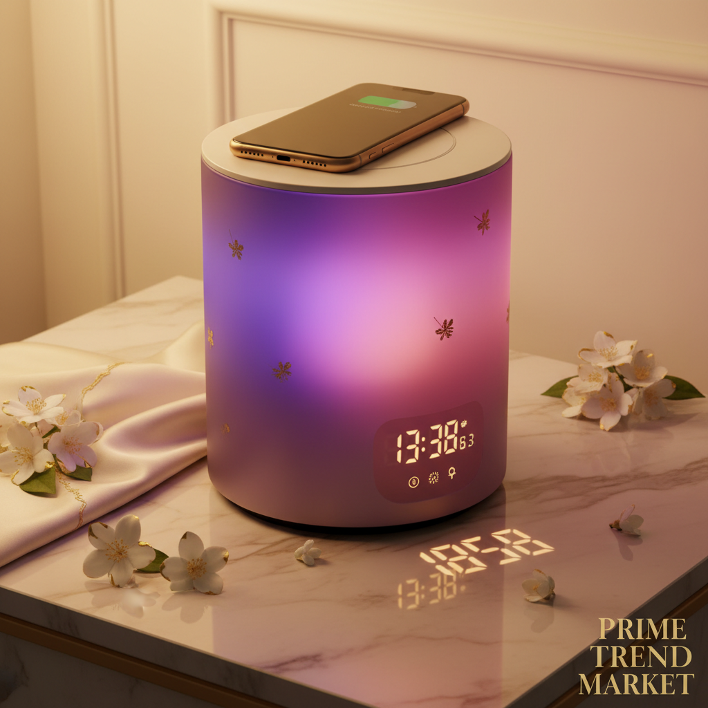 3-in-1 RGB APP-Controlled Night Light | 15W Wireless Charger & Smart Alarm Clock — Prime Trend Market