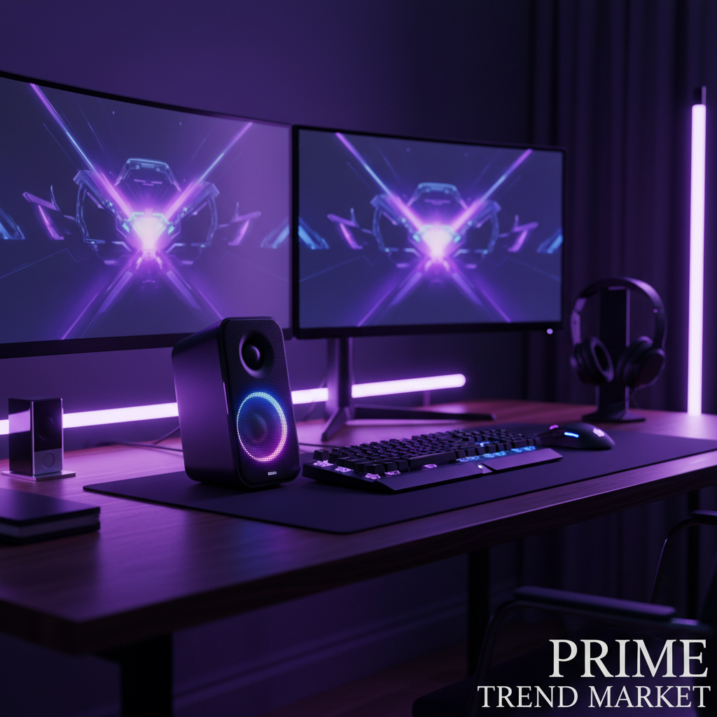 RGB Gaming Desktop Bluetooth Speaker | Dual Stereo Sound, LED Light Show & USB Powered — Prime Trend Market