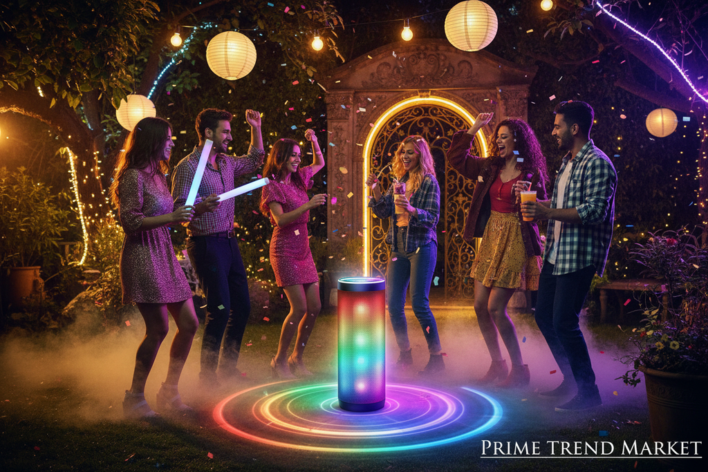 RGB Lamp Bluetooth Speaker — TWS Stereo, Waterproof & Portable with LED Mood Light — Eliza & Tuan
