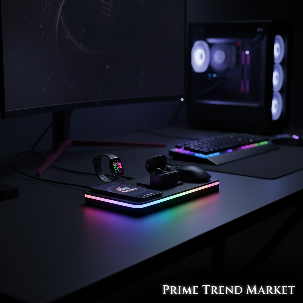 Ultimate Wireless Charging Bundle | 7-in-1 Station + 4-in-1 RGB Station + Folding 3-in-1 Charger — Prime Trend Market