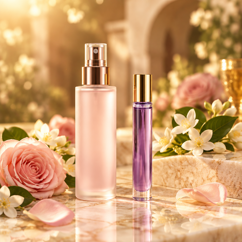 Rose mist and lavender roller perfume image
