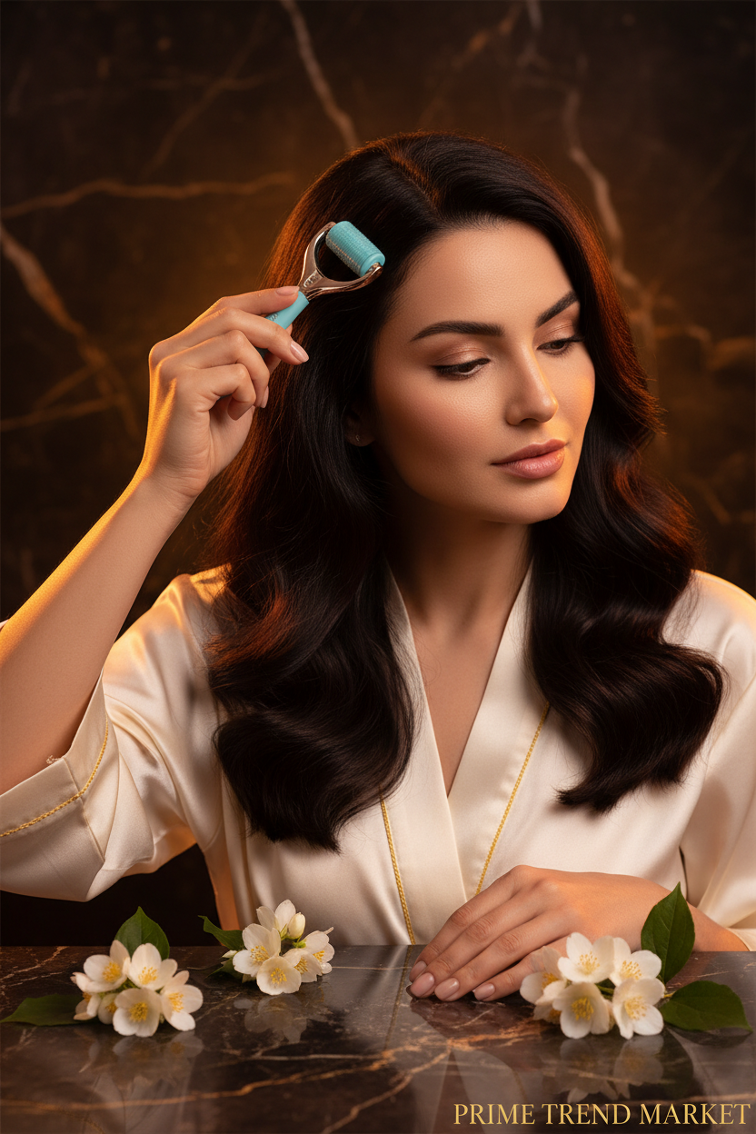 Luxury Micro Needle Scalp Roller — Hair Growth Stimulator & Scalp Rejuvenation Massager — Prime Trend Market