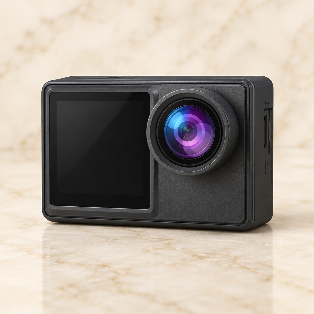5K Action Cam & Vlog Camera — 50MP EIS WiFi Dual Screen with 32GB Memory Card