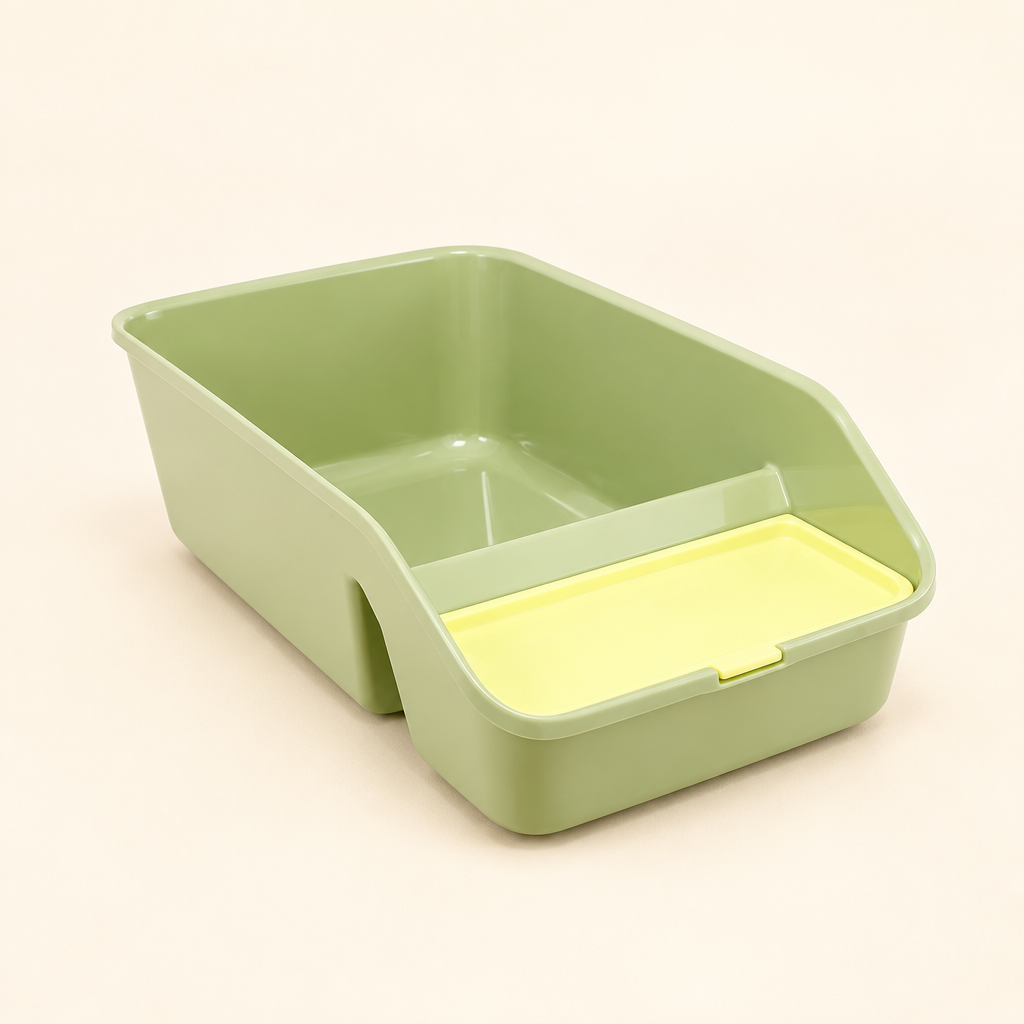 Small square cat litter box