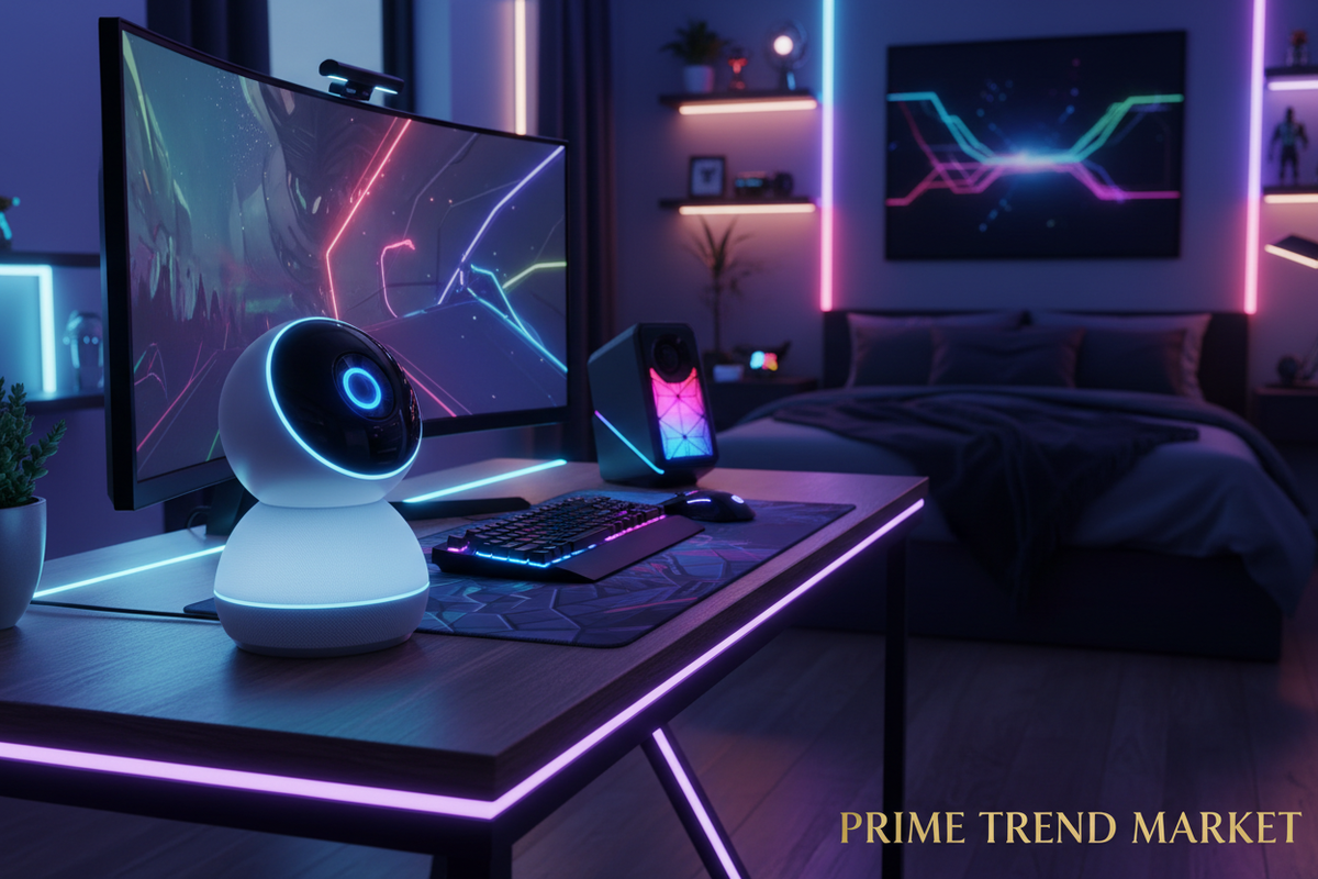 Smart Home Audio Duo | AI Robot Speaker + RGB Gaming Desktop Speaker — Prime Trend Market