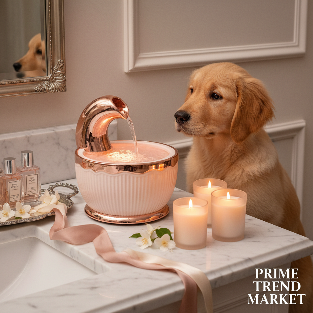 Luxury Smart Pet Water Fountain — Auto-Circulation, LED Light, 7 Colors & 4 Styles — Prime Trend Market