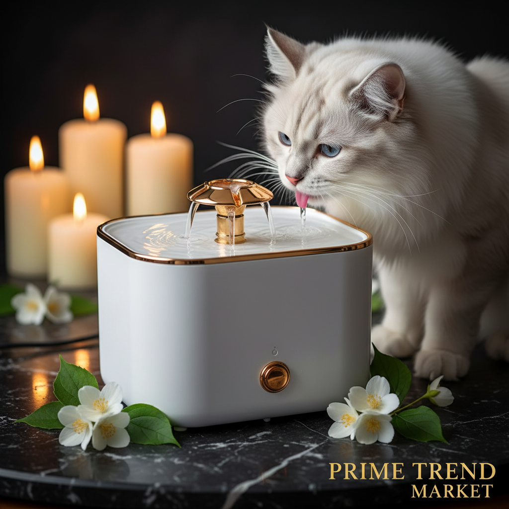 Luxury Smart Pet Water Fountain — 2.5L Circulating Filter, Ultra-Quiet, Food-Grade ABS — Prime Trend Market