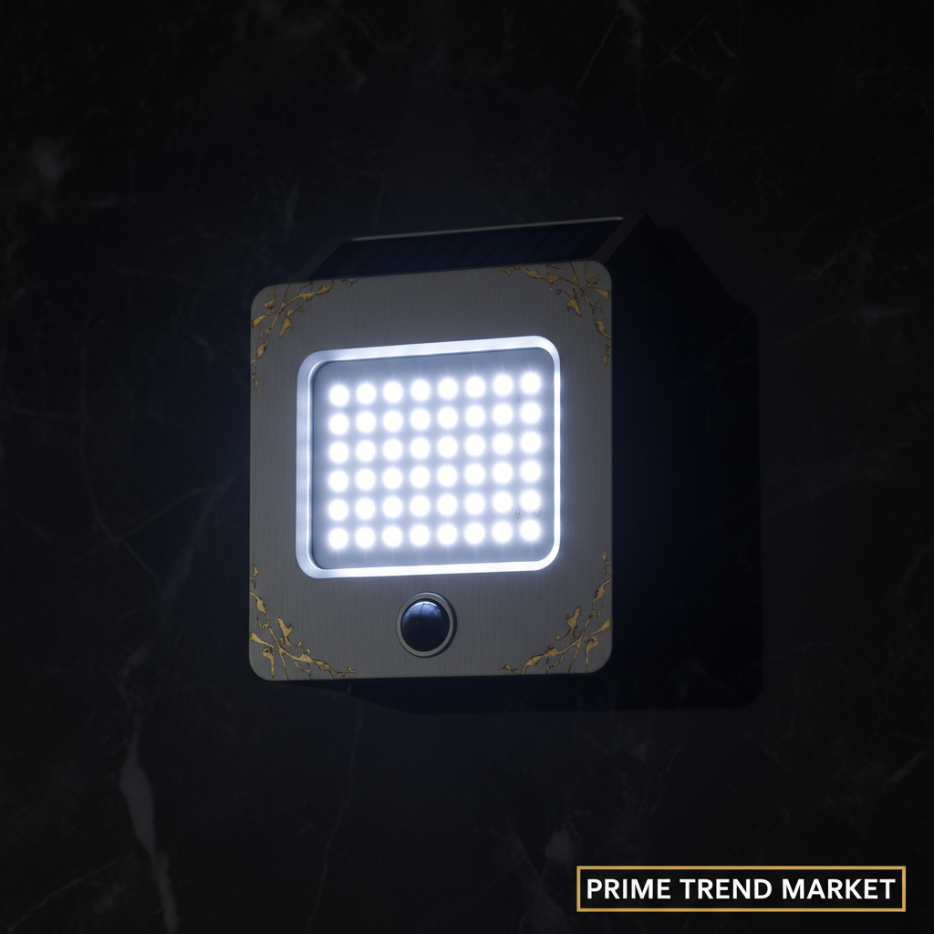Solar LED Wall Light — 100 LED Motion Sensor Outdoor Security Light, Waterproof, 3 Modes — Prime Trend Market