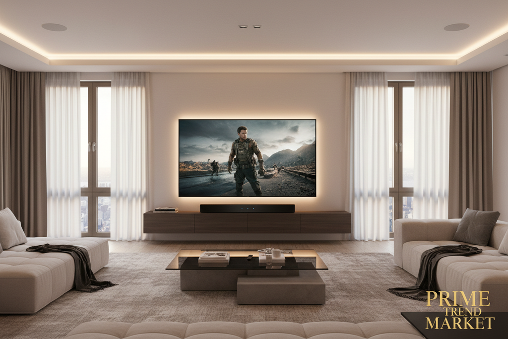 24" Compact Soundbar for TV & Projector | 80W Surround Sound | Bluetooth & AUX | Remote Control — Eliza & Tuan
