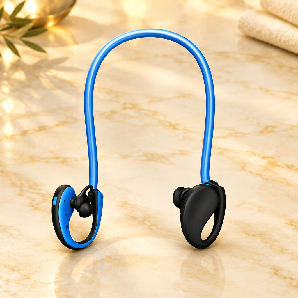 Wireless Sports Neckband Earphones — Bluetooth V4.1, LED Light, Sweat-Proof, 8Hr Battery