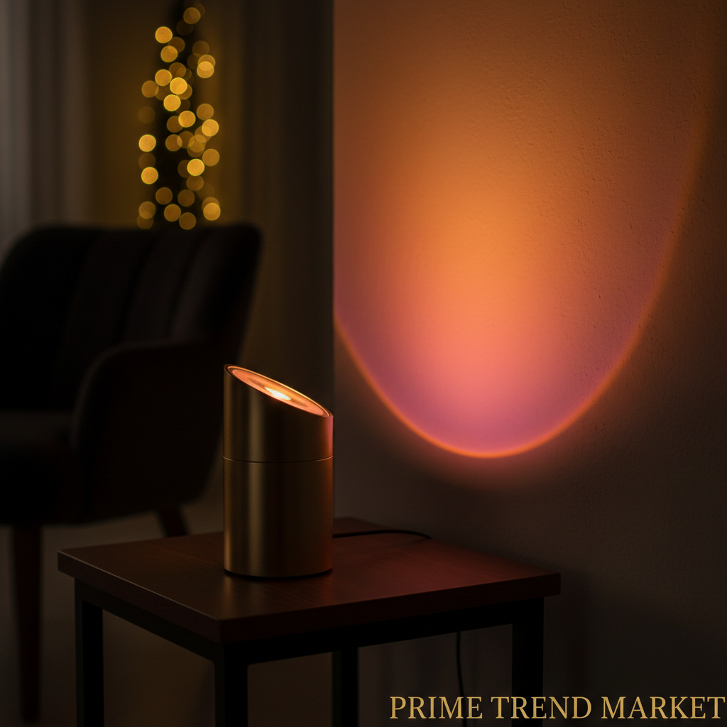Ambient Room Bundle | Smart Sunset Lamp + RGB Night Light Wireless Charger — Prime Trend Market