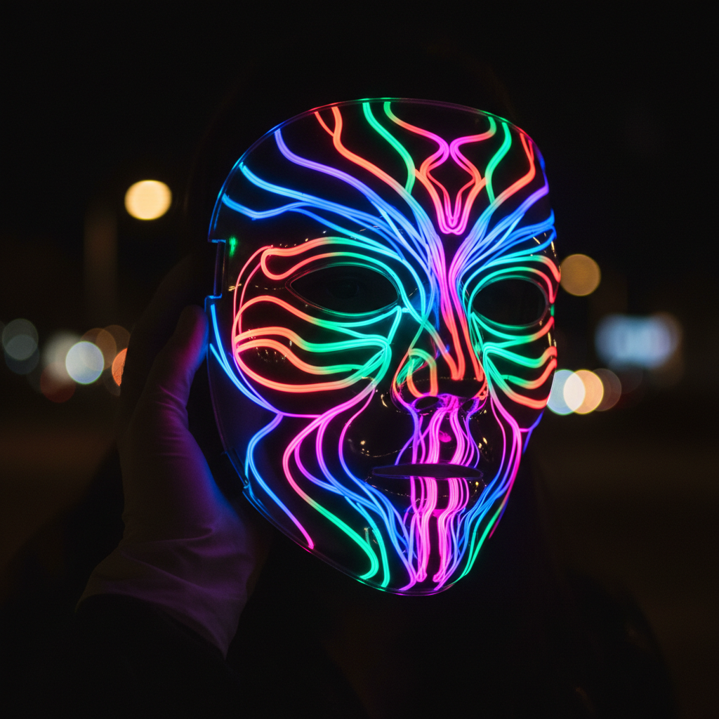 TikTok Party Bundle - LED Mask Close-up