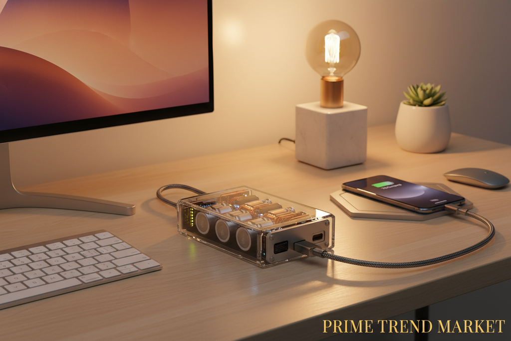 Phone Creator Bundle | 66W RGB Charging Cable + LED Magnetic Cable + Transparent Power Bank — Prime Trend Market