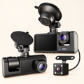 Triple lens dash cam set