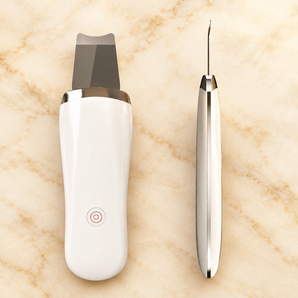 Ultrasonic skin scrubber face spatula