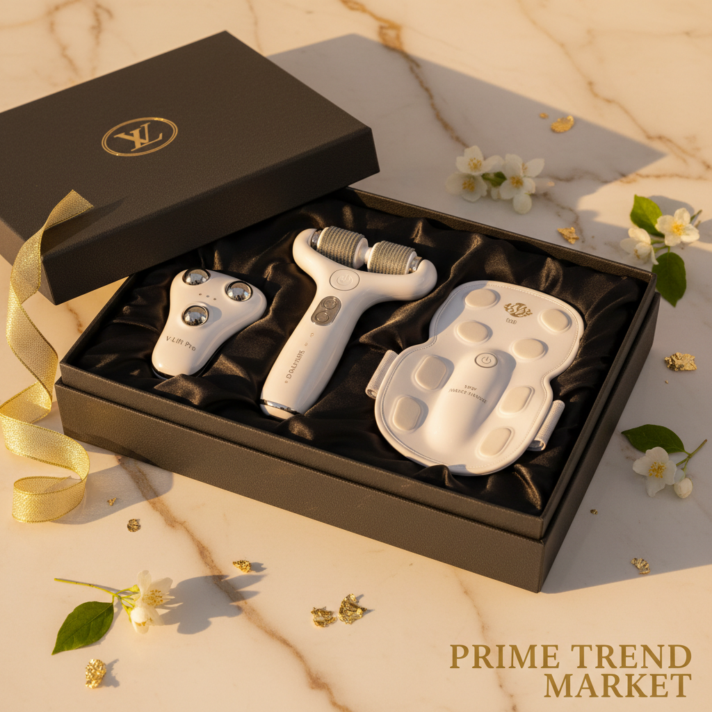 V-Face Total Bundle | V-Lift Pro + 3D Roller EMS + Hands-Free V-Face Massager — Prime Trend Market