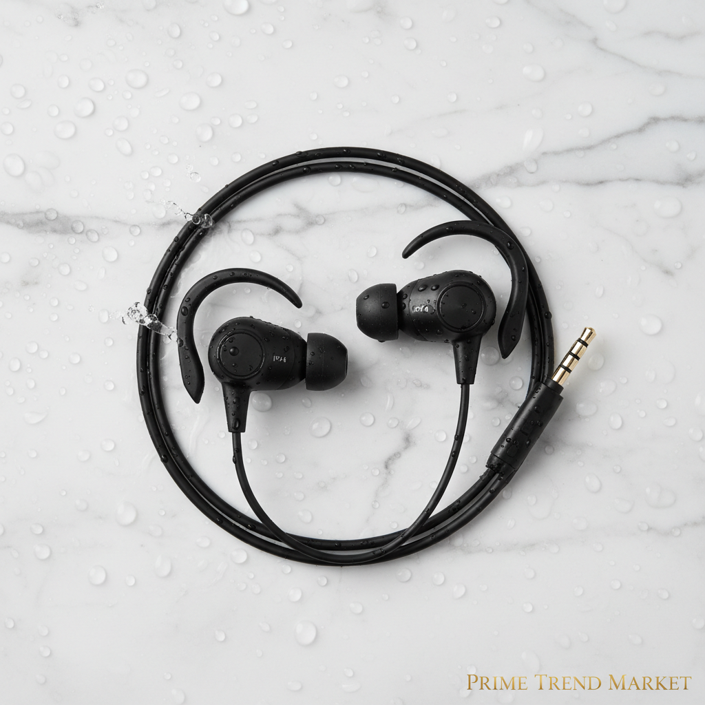 IP44 Waterproof In-Ear Stereo Headphones — Sport Earphones with Mic — Prime Trend Market
