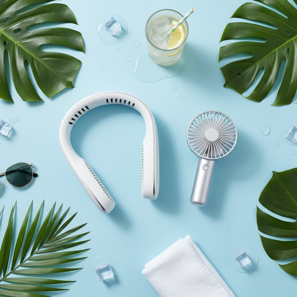 Wearable Fan Duo - Flat Lay