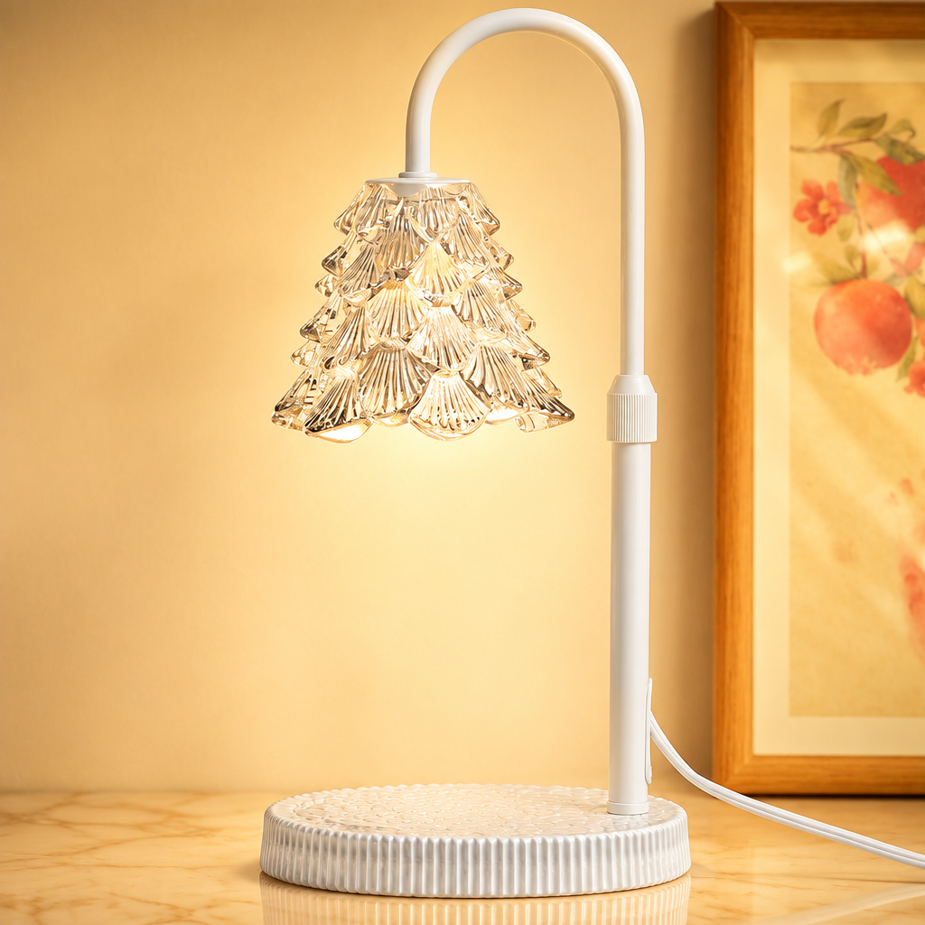 White candle warmer lamp