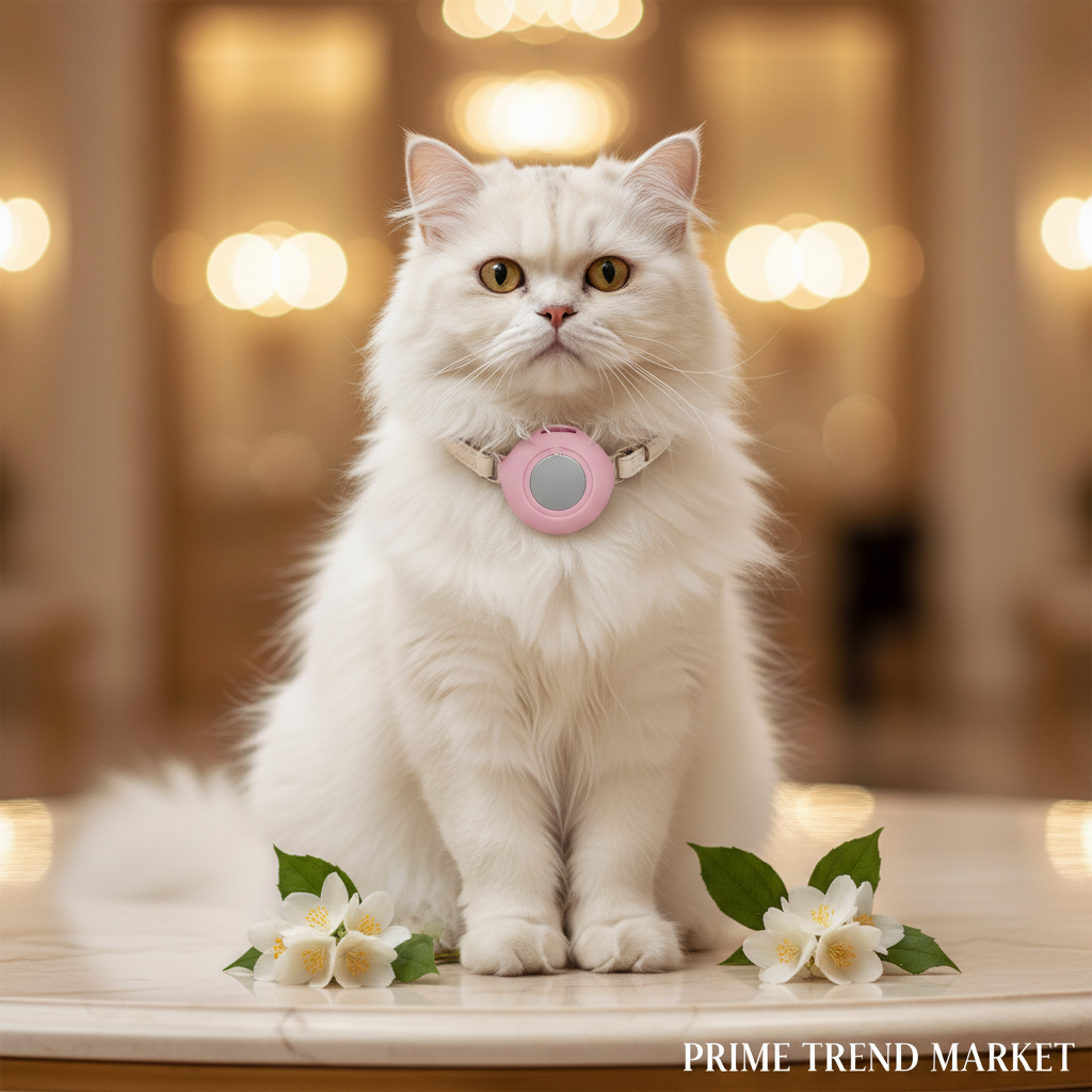 Luxury AirTag Pet Collar Holder — Universal Anti-Lost Silicone Tracker Cover for Cats & Dogs — Prime Trend Market