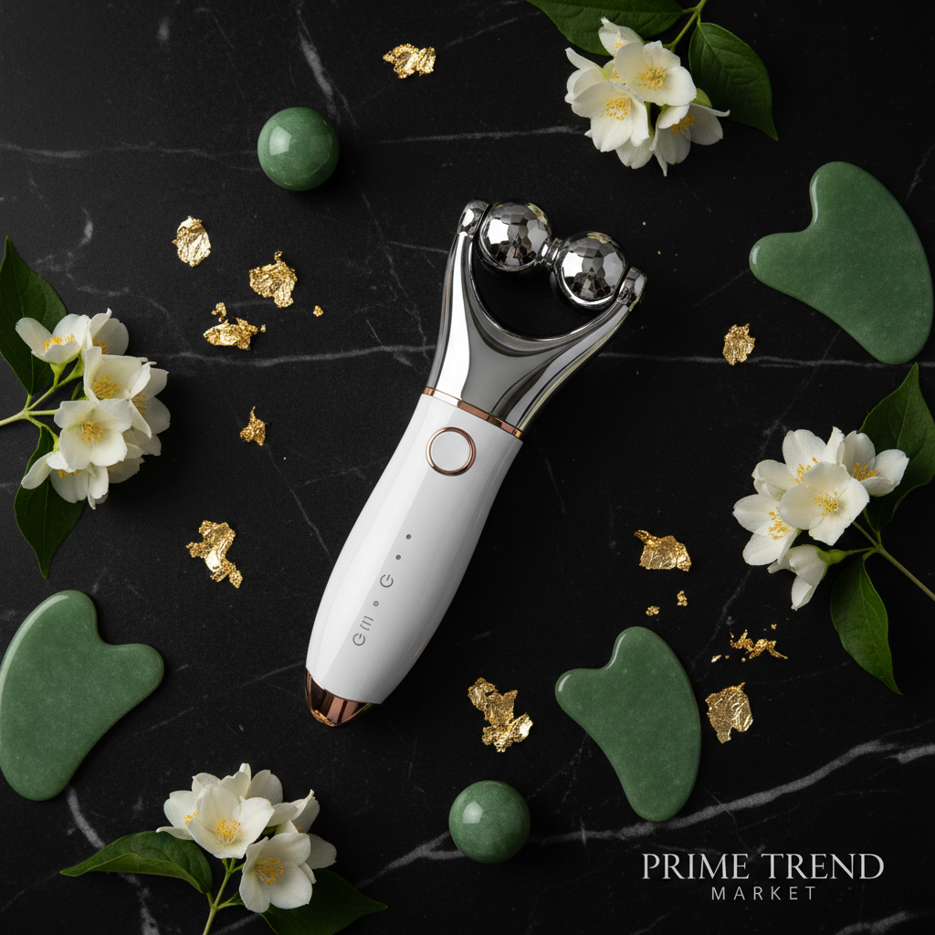 3D Roller EMS Face Lifting & Slimming Device | Microcurrent Vibration Facial Massager — Prime Trend Market