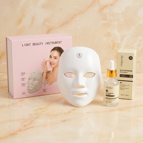 White photon mask and SheDiary serum kit