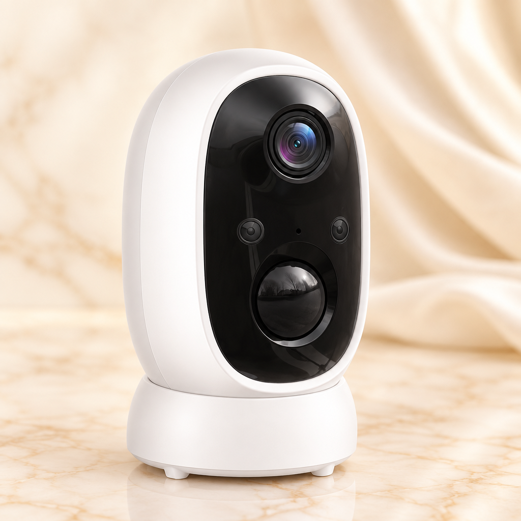 White WiFi security camera
